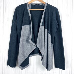 Noir Cardigan Sweater Open New Cotton Blend